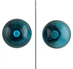 Turquoise Round Glass Drawer Knob